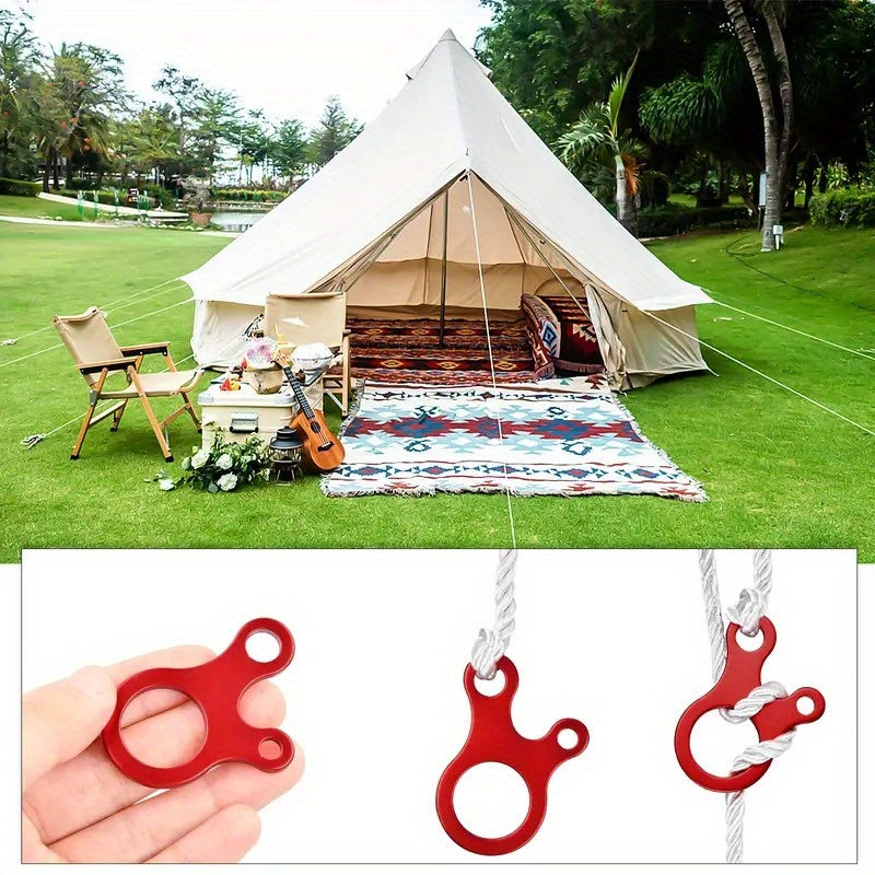 8pcs Windproof Rope Buckles Tent Rope Adjuster Tool