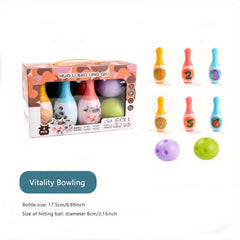 Plastic Bowling Set for Kids - 4, 5, 7 Inch Bowling Pins Included