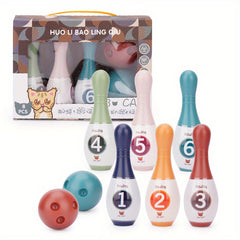 Plastic Bowling Set for Kids - 4, 5, 7 Inch Bowling Pins Included