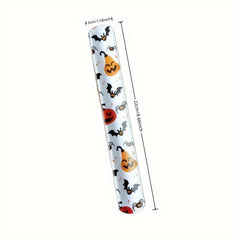 12pcs Halloween Slap Bracelet Skeleton Wrist Pop Circle