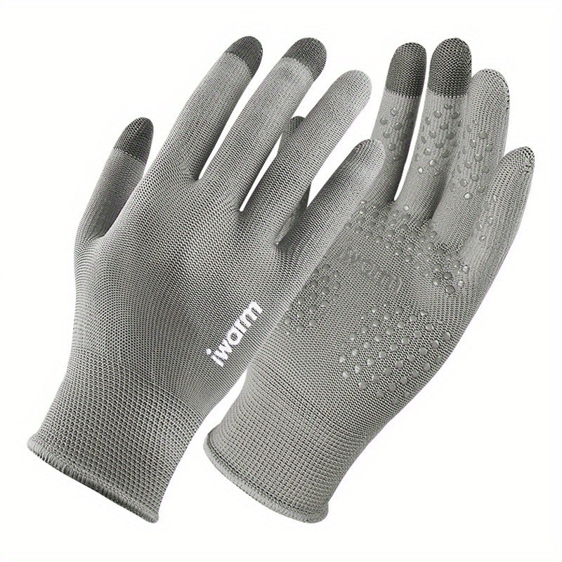 Men's Sunscreen Gloves Anti-slip Touch Screen Outdoor Mittens