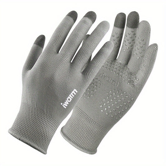 Men's Sunscreen Gloves Anti-slip Touch Screen Outdoor Mittens