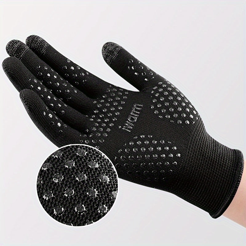 Men's Sunscreen Gloves Anti-slip Touch Screen Outdoor Mittens