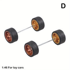 1/64 Diecast Drift Racing Car Model Accessory Set For Hotwheel - 6 Colors