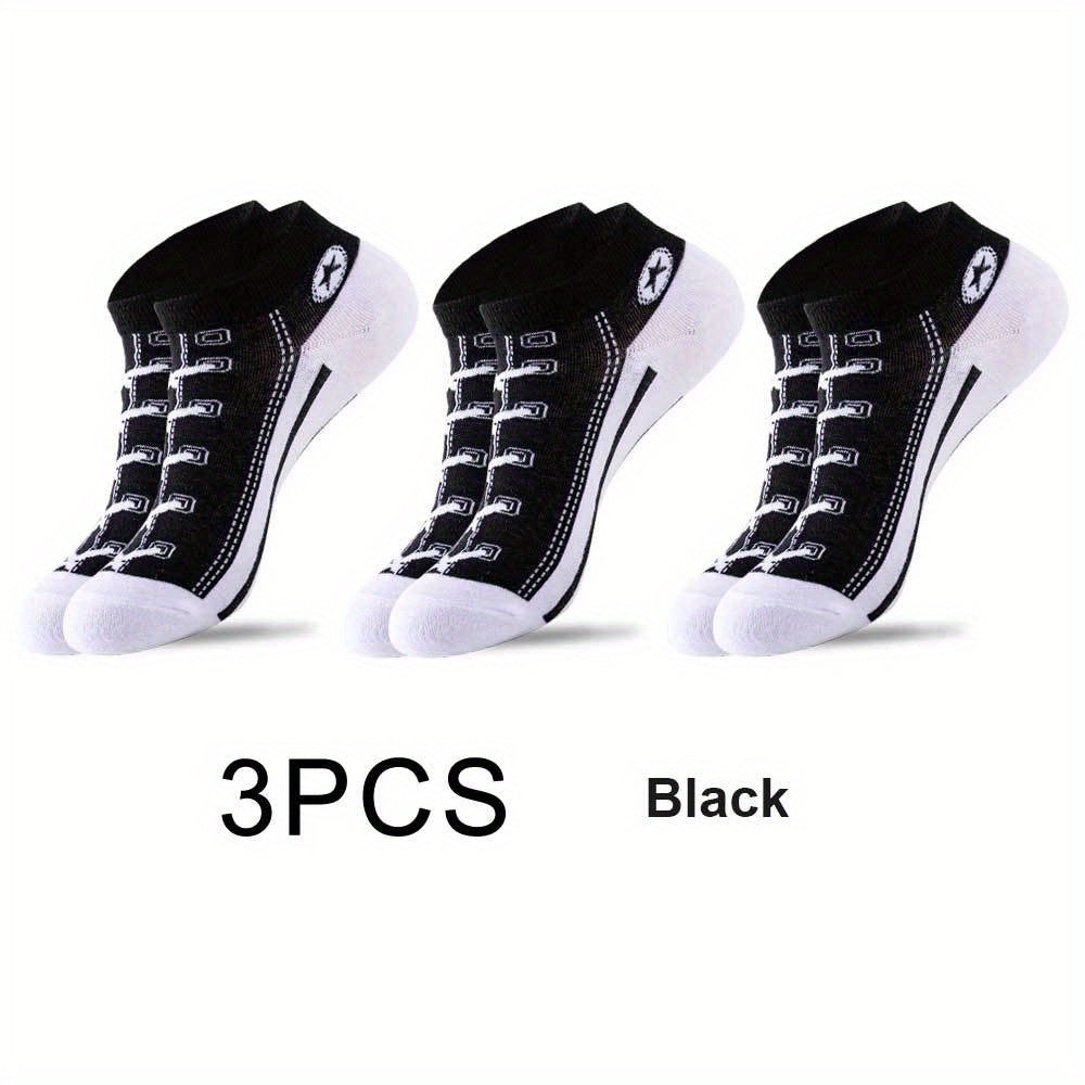 Men's Ankle Socks 5 Pairs Thin Sweat Absorbing Deodorant Sports Socks