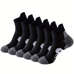 Men's Thick Padded Ankle Socks, 5 Pairs