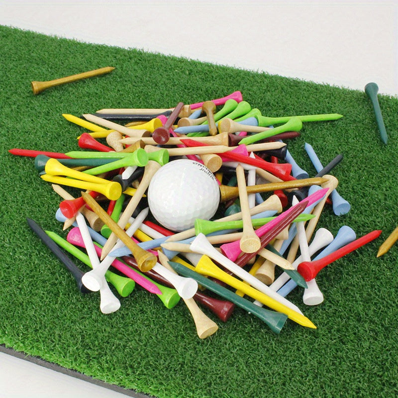 20pcs Random Golf Tee Durable Wooden Golf Tees Golf Course Supplies