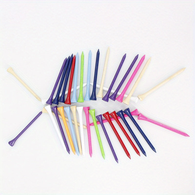 20pcs Random Golf Tee Durable Wooden Golf Tees Golf Course Supplies