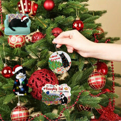 1pc Cat Hanging Decor Christmas Style Bag Purse Pendant Ornament