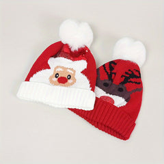 Winter Christmas Santa Claus Elk Hats Outdoor Warm Knitted Hat