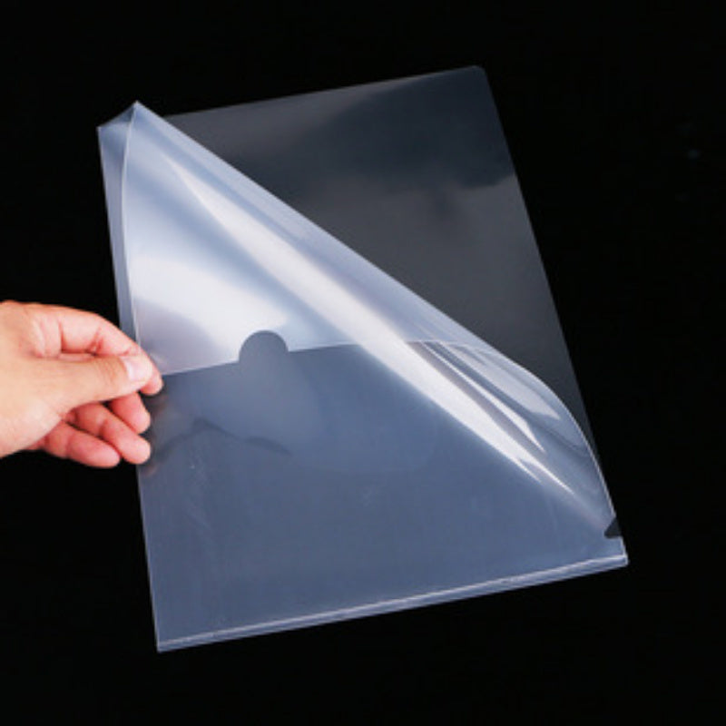 Transparent File Bag With Button Thickened Document Storage Bag