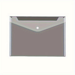 Transparent File Bag With Button Thickened Document Storage Bag