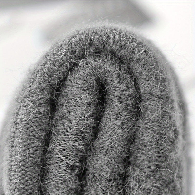 Half Finger Warm Knitted Gloves For Autumn And Winter Adult