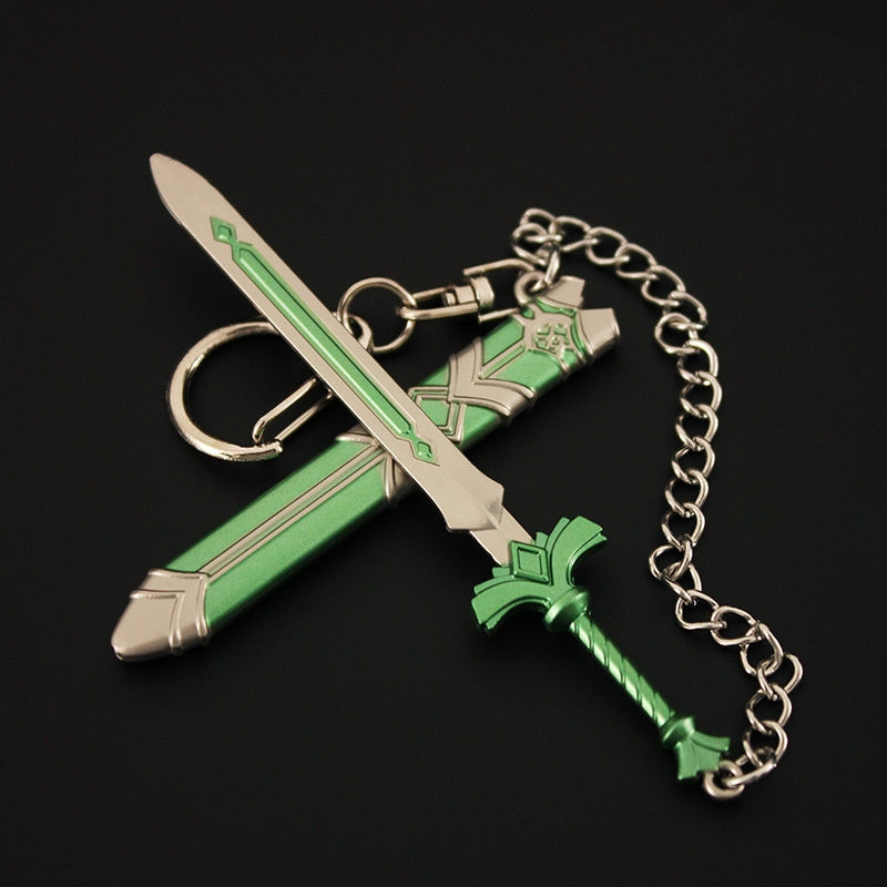 Metal Alloy Sword Model Keychain Keyring Pendant Gift