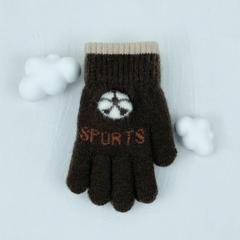 Knitted Fingerless Gloves for Students in Autumn and Winter