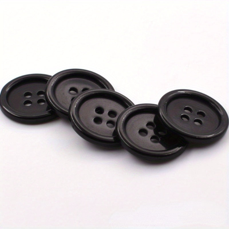 20pcs Resin Buttons Thin Edge 4 Eye Work Clothes Uniforms Clothing Accessories