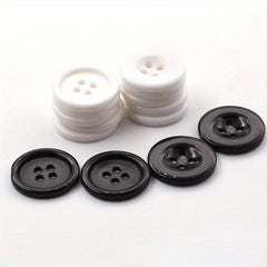 20pcs Resin Buttons Thin Edge 4 Eye Work Clothes Uniforms Clothing Accessories