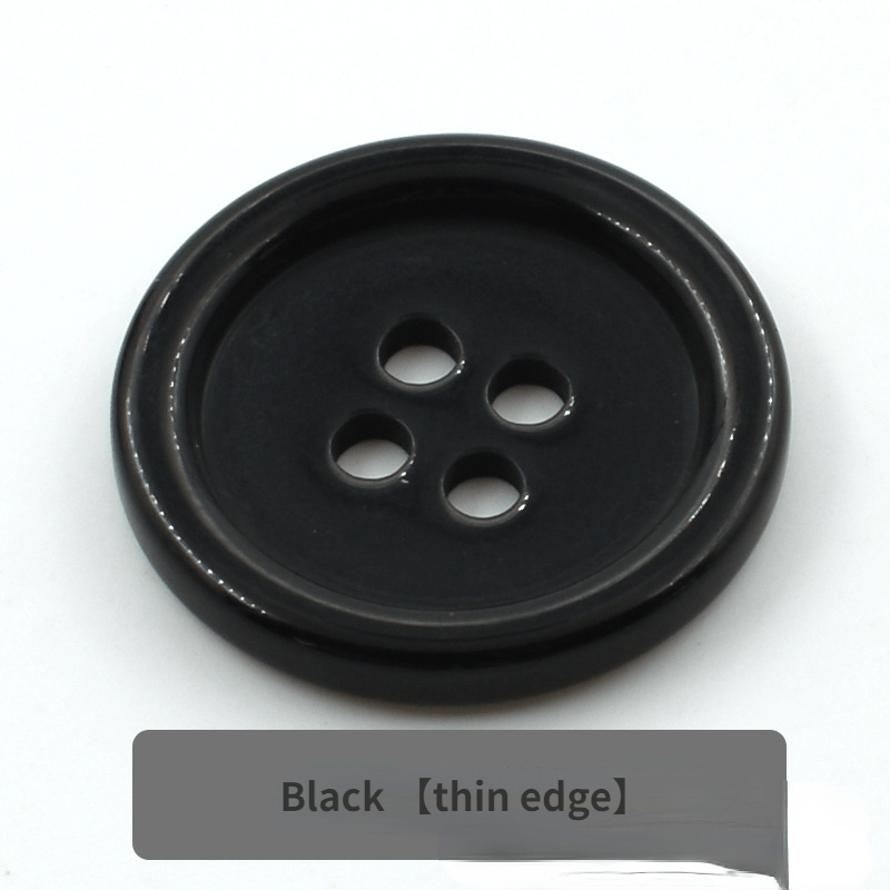 20pcs Resin Buttons Thin Edge 4 Eye Work Clothes Uniforms Clothing Accessories