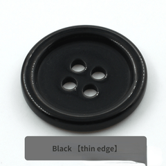 20pcs Resin Buttons Thin Edge 4 Eye Work Clothes Uniforms Clothing Accessories