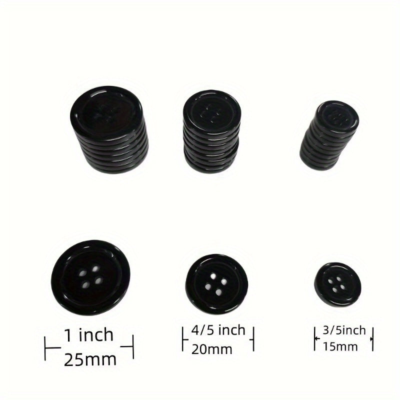 20pcs Resin Buttons Thin Edge 4 Eye Work Clothes Uniforms Clothing Accessories