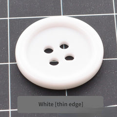 20pcs Resin Buttons Thin Edge 4 Eye Work Clothes Uniforms Clothing Accessories