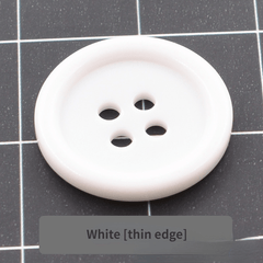 20pcs Resin Buttons Thin Edge 4 Eye Work Clothes Uniforms Clothing Accessories