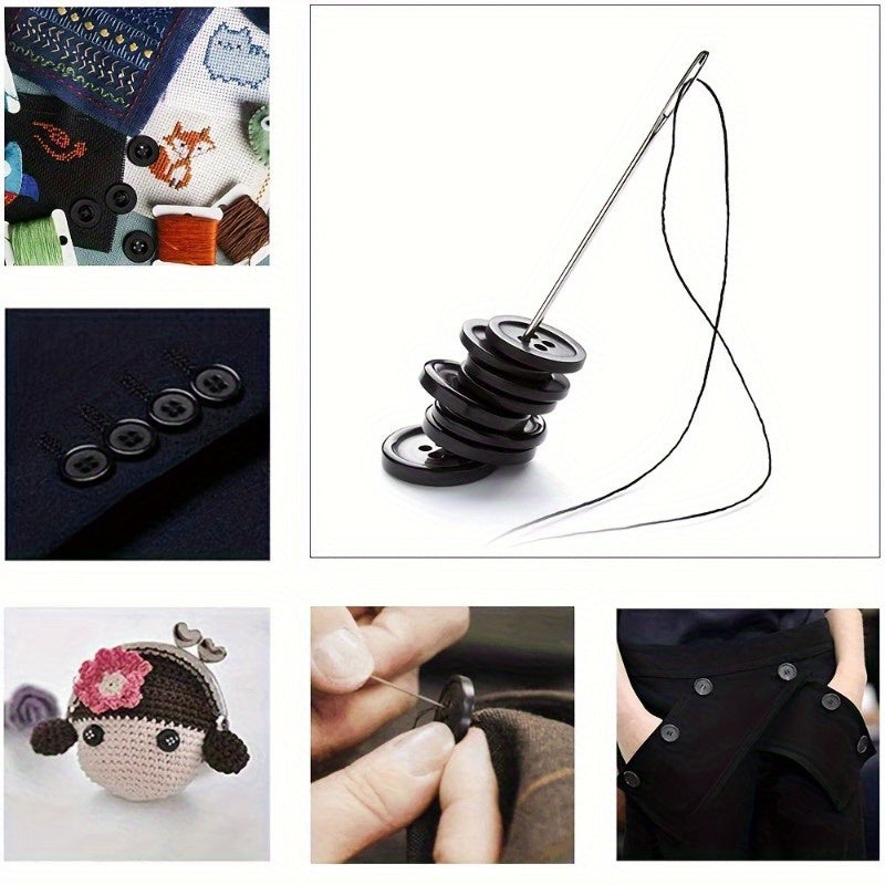 20pcs Resin Buttons Thin Edge 4 Eye Work Clothes Uniforms Clothing Accessories