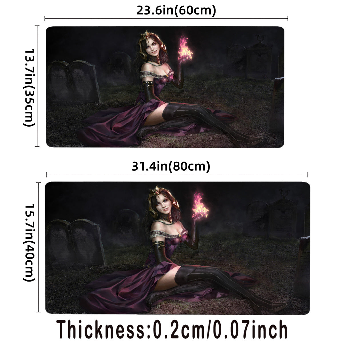 Large Anime Game Mat Desktop Magic Card Game Accessories 2MM
