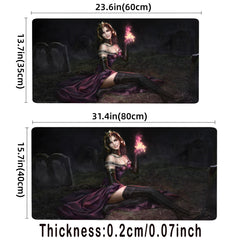 Large Anime Game Mat Desktop Magic Card Game Accessories 2MM