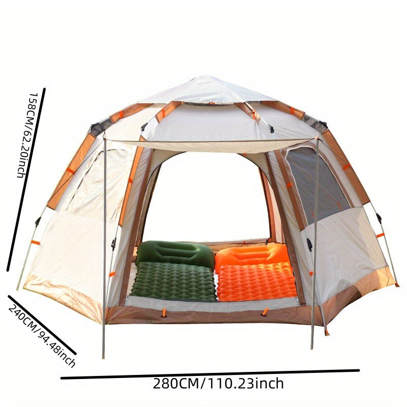 Waterproof Hexagonal Quick Opening Tent Outdoor Camping Single Layer Tent