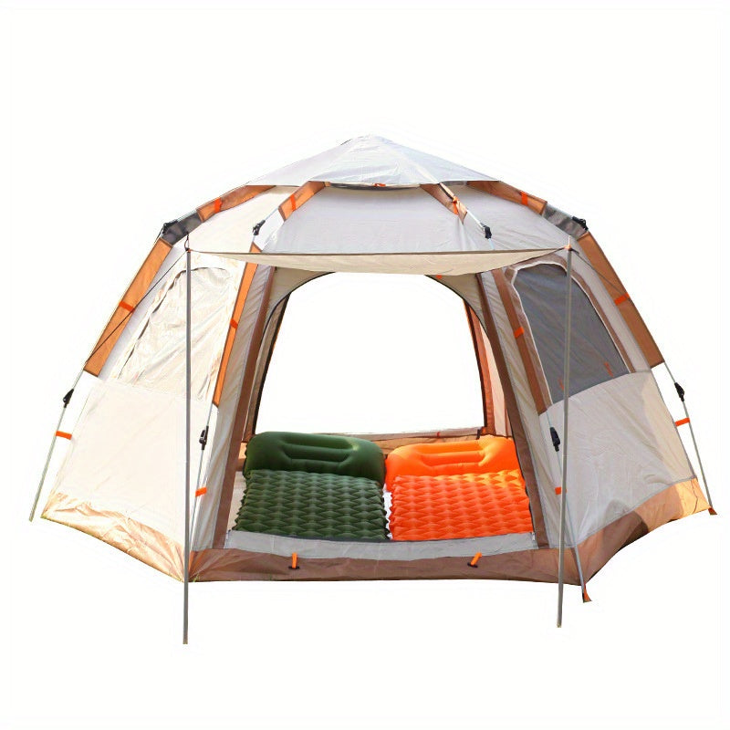 Waterproof Hexagonal Quick Opening Tent Outdoor Camping Single Layer Tent