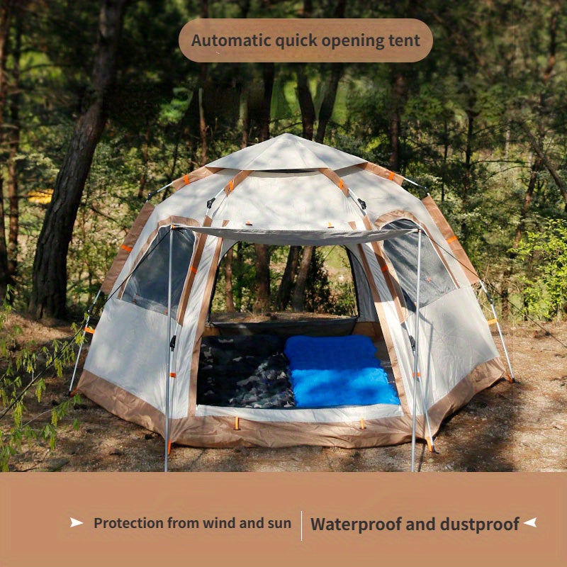 Waterproof Hexagonal Quick Opening Tent Outdoor Camping Single Layer Tent