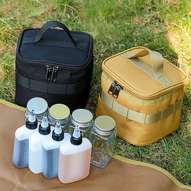 Outdoor Portable Storage Bag with Seasoning Bottle for BBQ
