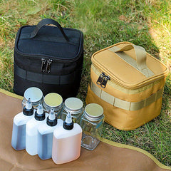 Outdoor Portable Storage Bag with Seasoning Bottle for BBQ