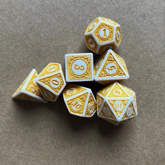 7pcs Polyhedral Dice Set Complex Patterns Board Games Accessories
