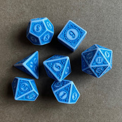 7pcs Polyhedral Dice Set Complex Patterns Board Games Accessories