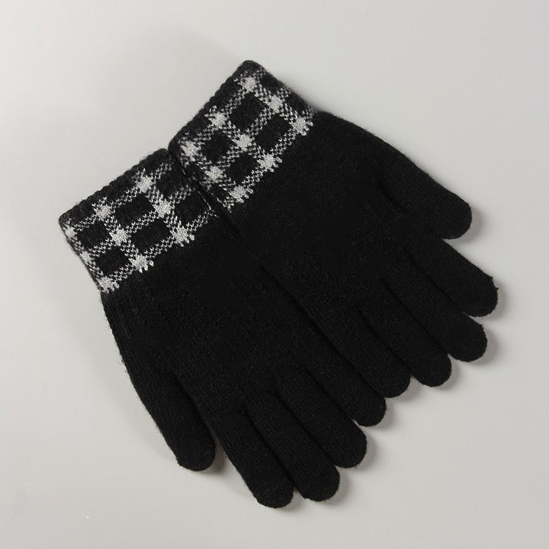 Men's Touch Screen Coldproof Sports Gloves Warm Knitted Driving Cycling