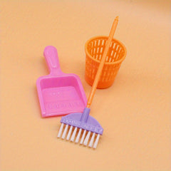 9pcs Cleaning Tools Set Dollhouse Furniture Toys for Pretend Play