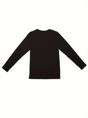 Christmas Long Sleeve Round Neck Sleepwear Top