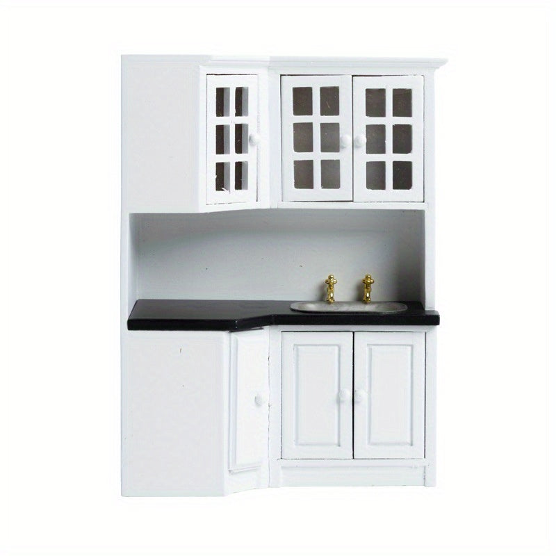 1:12 Dollhouse Mini Furniture Wooden Cabinet Model Props Shooting Display