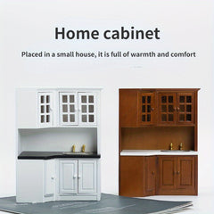 1:12 Dollhouse Mini Furniture Wooden Cabinet Model Props Shooting Display