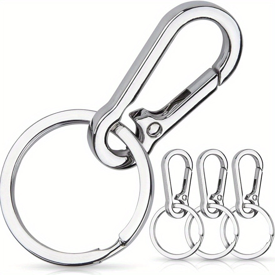 4pcs Keychain Clip Carabiner Keychain Metal Keyring Outdoor Camping