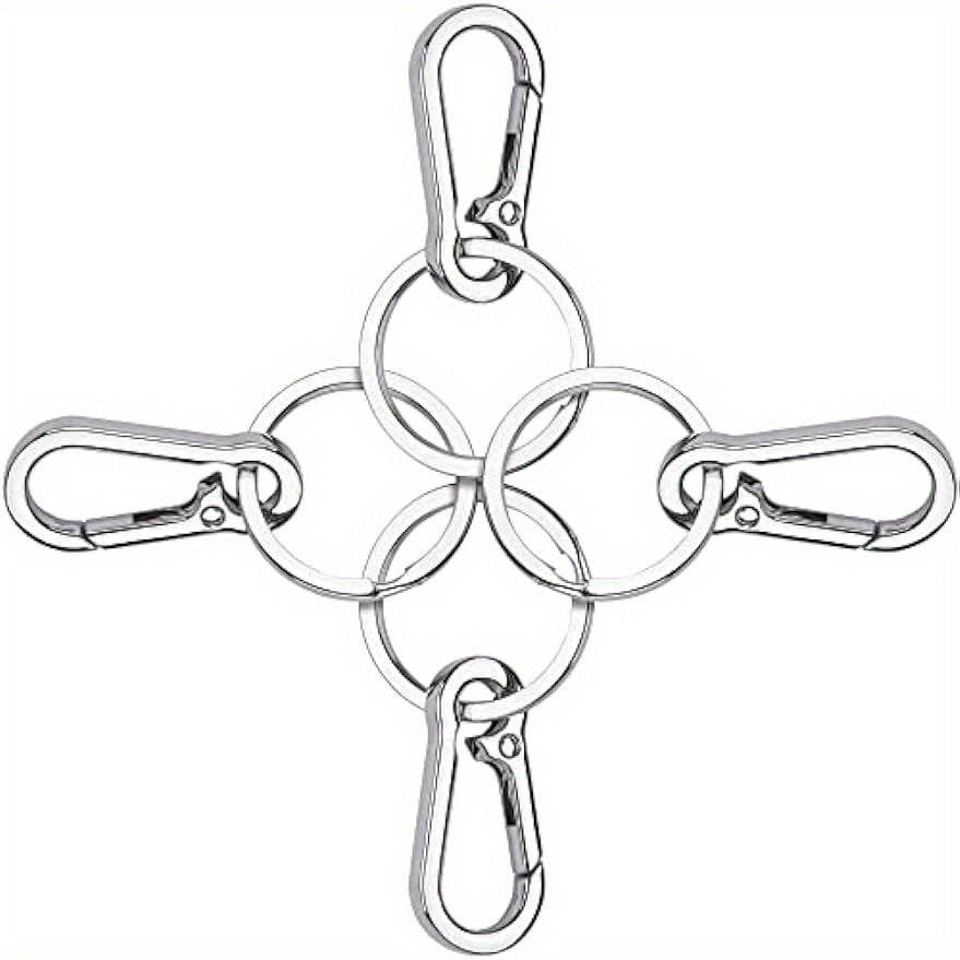 4pcs Keychain Clip Carabiner Keychain Metal Keyring Outdoor Camping