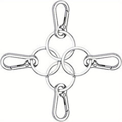 4pcs Keychain Clip Carabiner Keychain Metal Keyring Outdoor Camping