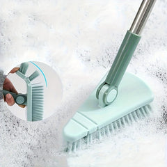 Long Handle Floor Brush Scrubber Swivel Cleaning Brush Bathroom Bristle Toilet