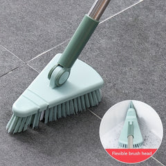 Long Handle Floor Brush Scrubber Swivel Cleaning Brush Bathroom Bristle Toilet