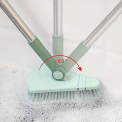 Long Handle Floor Brush Scrubber Swivel Cleaning Brush Bathroom Bristle Toilet