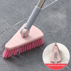 Long Handle Floor Brush Scrubber Swivel Cleaning Brush Bathroom Bristle Toilet