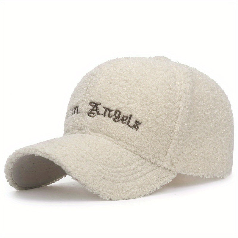 Winter Lamb Wool Baseball Cap Men Women Outdoor Travel Warm Cap