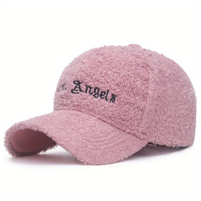 Winter Lamb Wool Baseball Cap Men Women Outdoor Travel Warm Cap